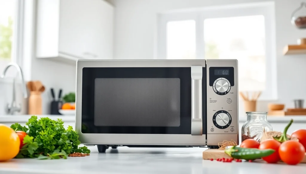 Cook delicious meals quickly with this stylish Microwave Oven in modern kitchen.