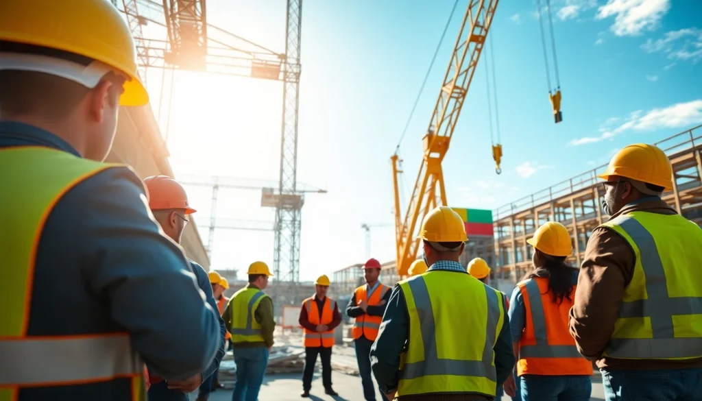 Captivating construction events showcasing collaboration at a vibrant construction site.