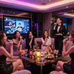 럭셔리 노래방, 활기찬 분위기, 고급 프라이빗룸에서의 우아한 상호작용이 있는 짜릿한 강남가라오케 경험