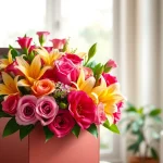 Stunning arrangement of letterbox flowers presenting vibrant colors and elegant packaging.