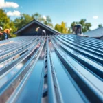Showcasing metal roofing vancouver installation with professional workers handling durable materials.