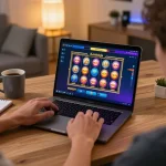 Engaging gameplay on a slot server Kamboja interface, capturing a player’s excitement during an online session.