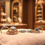 Stunning promise rings showcased on a velvet cushion highlighting their unique features.