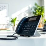 Enhance communication efficiency with a small business VoIP phone system in a modern office.