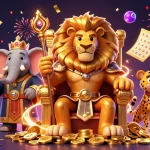 Spin to win big on slots with vibrant colors and dynamic elements in this casino art.