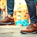 Descubre zapatillas hombre casual con estilo moderno en una escena vibrante.