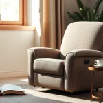 Relaxing in a reclining lift chair with heat and massage, surrounded by a cozy living room environment.
