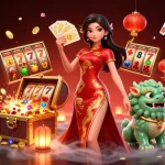 Engage with PG slot featuring spinning reels, bright colors, and traditional casino elements.