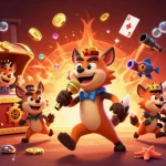 Join the laughter at mb66's comedy casino with hyenas entertaining guests and winning big!