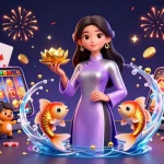 Experience fun with deposit 5rb in this vibrant and dynamic gambling-themed 3D illustration.