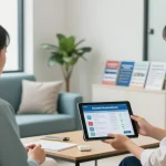 Special enrollment period guidance in a health insurance consultation at a wellness center.
