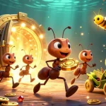 Join the exciting adventures with login colek77 as ants heist through a tunnel with treasure!
