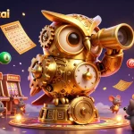 Engage with keonhacai's vibrant online casino experience featuring a golden owl and wind-up mice among dynamic game elements.