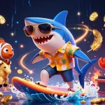 Experience winning thrills with link depo 5k as characters celebrate huge jackpots in a vibrant casino scene.