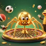 Experience thrilling bets on a lifestyle blog with a golden roulette web spun by an artistic spider.